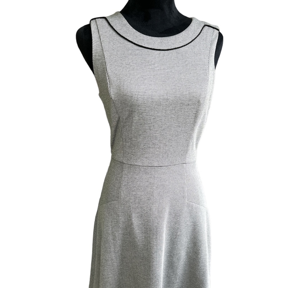 White House Black Market Women's Ponte Black Sleeveless Jumper Dress Size 4
